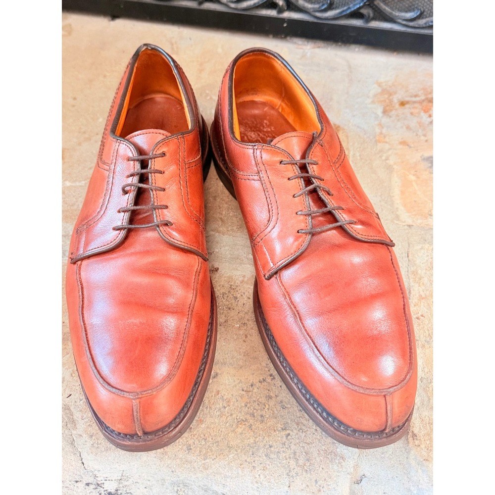 Allen Edmonds Stockbridge Split Toe Derby Shoes Brown Leather 9.5 D USA